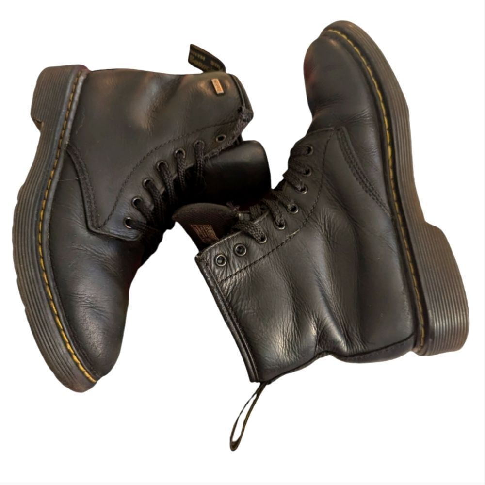 Dr. Martens black leather boots youth size 2